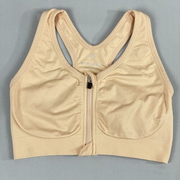 Unbranded Other - Zip Front Fastening Sports Bra Women's Med High Impact Wireless Lightly Padded